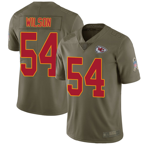 Men Kansas City Chiefs #54 Wilson Damien Limited Olive 2017 Salute to Service Nike NFL Jersey->kansas city chiefs->NFL Jersey